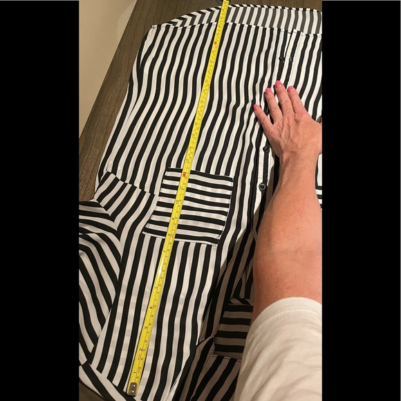 My Michelle black and white striped button down shirt - Picture 8 of 8